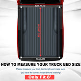 8FT Roll-Up Tonneau Cover For 2014-2025 Chevy Silverado GMC Sierra 1500/2500 HD/3500 HD Truck Bed
